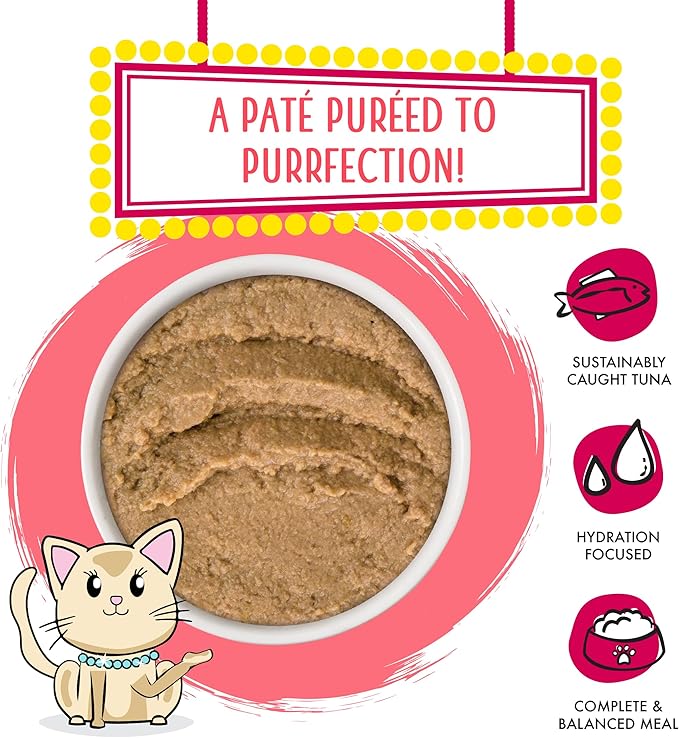 Weruva Wet Cat Food, Name Dat Tuna with Tuna Pate, 5.5oz Slide N Serve Pouch, Pack of 12