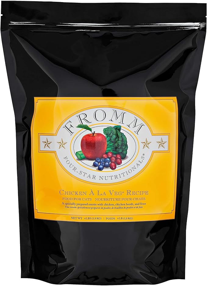 Fromm Four-Star Nutritionals Chicken A La Veg Cat Food - Premium Dry Cat Food - Chicken Recipe - 4 lb