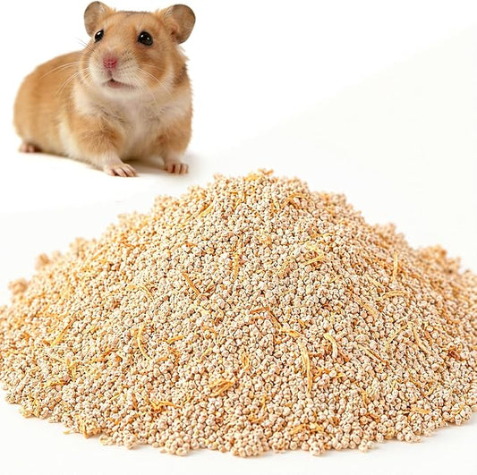mini&moe Hamster Sand Bath - Natural Fine-Grain Corn Bathing Sand Soft & Low-Dust mall Pet Litter Absorbent for Guinea Pig, Gerbils, Chinchillas, Mice