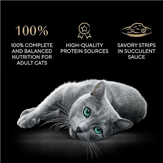 Sheba Perfect Portions Grilled in Savory Sauce Adult Wet Cat Food Marinated Chicken, Flaky Salmon, Tender Tuna, 2.64 oz. Twin-Pack Trays, 24 Count, 48 Servings