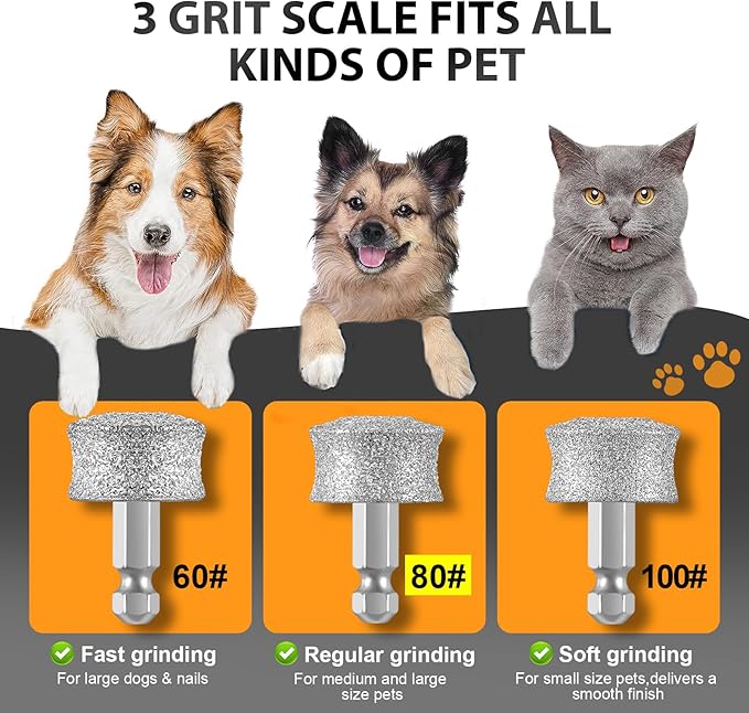 IREDOON Dog Nail Grinder Replacement Head-Integrated Grinding Head for Casfuy and Most Brands, Highly Efficient, Safe and Durable (1pcs)