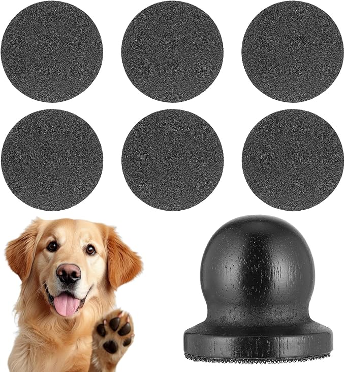 Dog Nail File Dog Scratch Pad Board Safe Easy Cat Nail Tool Smooth Healthy Stress Free Pet File with 6 Pcs Replaceable Sandpaper Filing Disc