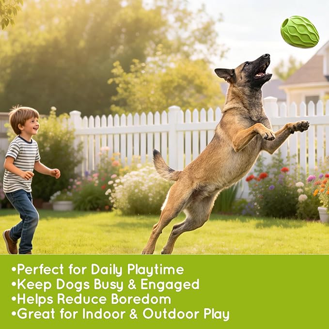 Dog Toys for Aggressive Chewers Durable Interactive Dog Chew Toys Tough Indestructible Treat Dispensing Cognitive Toys Mental Enrichment Puzzle Feeder Boredom Buster Anxiety Relief (Green)