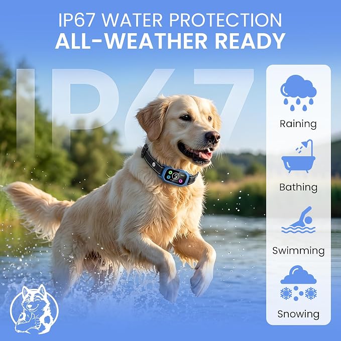 Beep & 2X VIBRATION Smart Dog Bark Collar| 2-in-1 Auto Anti-Bark & Training E-Collar with Remote| 20lbs+| Resizes for Small Medium & Large Dogs| 4 Humane Modes| Rechargeable| 5 Sensitivities