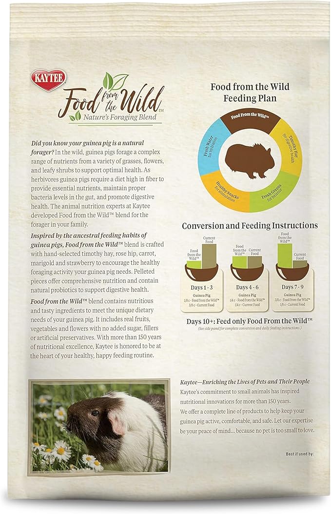 Kaytee Food from The Wild Natural Pet Guinea Pig Food, 4 Pound