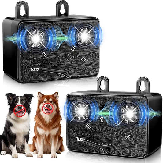 2-Pack Anti Barking Device for Dogs,Bark Deterrent Device with 3 Frequency Modes & Flashlight, Dog Barking Deterrent Devices for Stopping Barking, Jumping & Bad Behavior, Indoor Outdoor Use