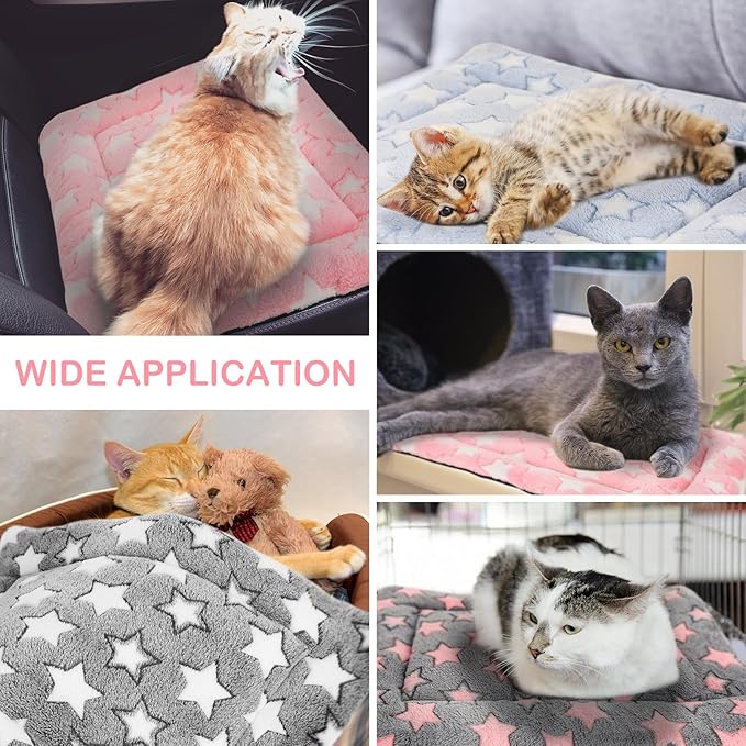 VitalCozy 4 Pcs Dog Crate Pads, Ultra Soft Warm Washable Anti-Slip Kennel Bed Mat for Pets, Reversible, Replaceable, Cozy Cage Liner for Small Medium Large Dogs and Cats(18 x 14 x 1.6 Inch,Colorful)