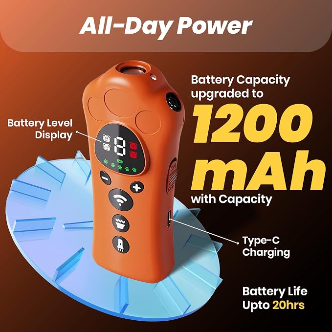 New Ultrasonic Dog Deterrent with 0-9 Variable Frequency Gears, 180° Wide Coverage, Multi-Breed Compatibility, and Built-in Flashlight – Safe & Effective Bark Control and Training Tool