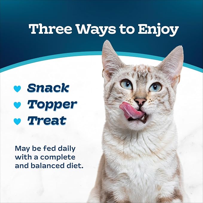 Blue Buffalo Tastefuls Purées with Salmon, Natural Cat Food Complement, Resealable Twist Cap Pouches, 3-oz. (12 Count)