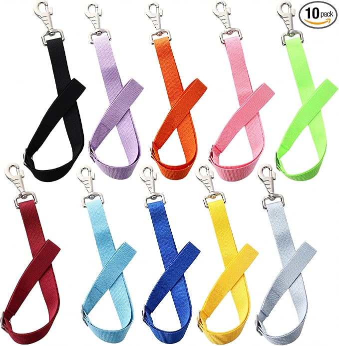 10 Pcs Horse Bucket Strap Hangers Horse Suppliers Adjustable Nylon Bucket Strap for Buckets Hay Nets Outdoor Feeders (Colourful)