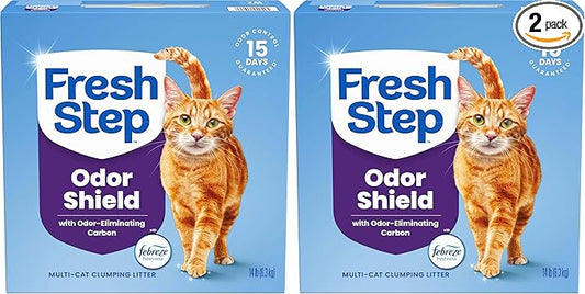 Fresh Step Clumping Cat Litter, Multi-Cat Odor Control, 14 lbs (Pack of 2)