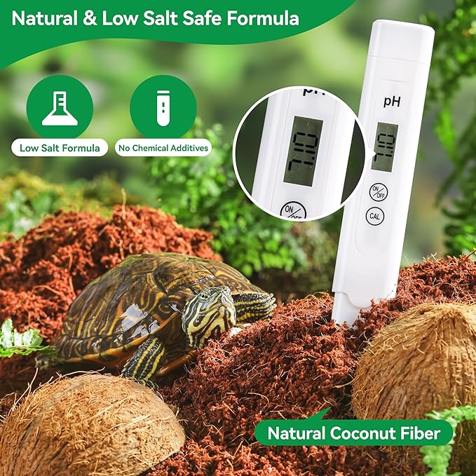 3 Pcs Organic Coconut Fiber Substrate, Biodegradable 100% Natural Coco Soil Brick, Multipurpose Eco-Friendly Terrarium Bedding for Reptiles, Tortoise, Bearded Dragon, Gecko, Snake & Amphibians