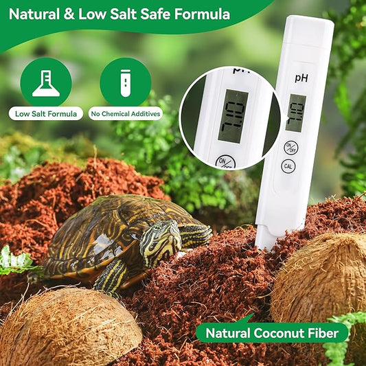 3 Pcs Organic Coconut Fiber Substrate, Biodegradable 100% Natural Coco Soil Brick, Multipurpose Eco-Friendly Terrarium Bedding for Reptiles, Tortoise, Bearded Dragon, Gecko, Snake & Amphibians