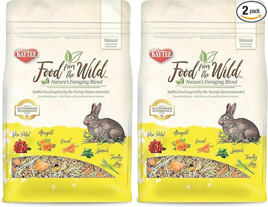 Kaytee Food from The Wild Natural Pet Rabbit Food,4 Pound,(Pack of 2)
