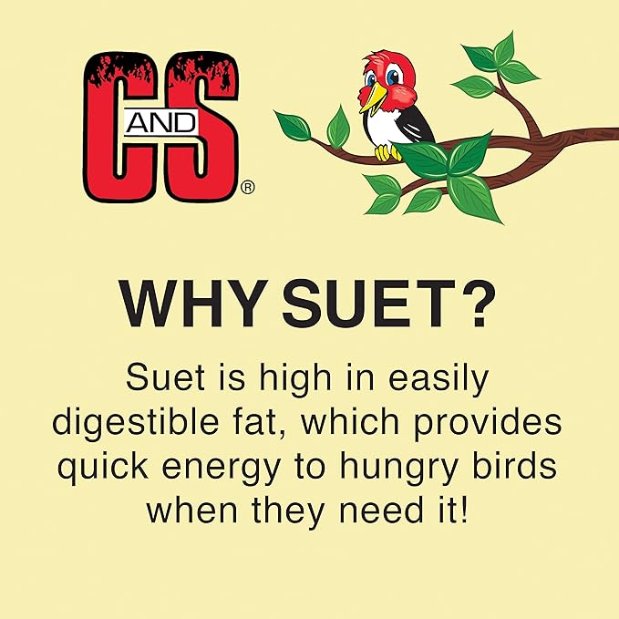 C&S Wild Bird Woodpecker Suet Nuggets Mega Box,8 Pounds,(Pack of 2)