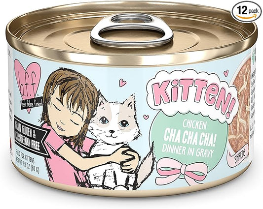 Weruva B.F.F. Kitten Food, Cha Cha Cha with Chicken in Gravy, 2.8oz Can (Pack of 12)