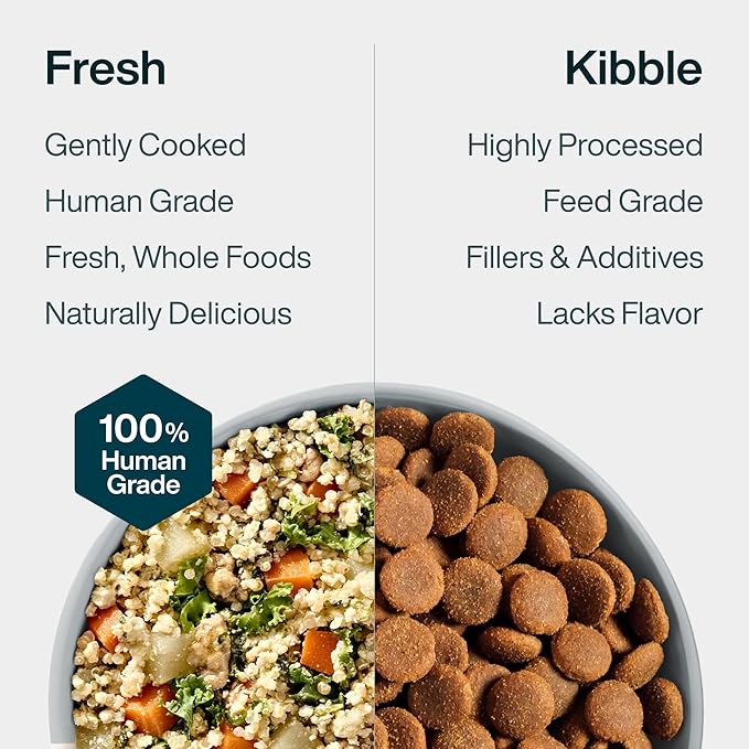 JustFoodForDogs Frozen Wet Dog Food for Joint Health and Sensitive Skin, Human Grade Fresh Pet Meal or Topper, Skin and Joint Support for Dogs, Glucosamine, Omega Oil, Dog Allergy (72oz, 7 Pack)