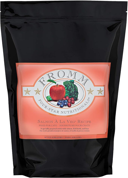 Fromm Four-Star Nutritionals Salmon A La Veg Cat Food - Premium Dry Cat Food - Salmon Recipe - 4 lb