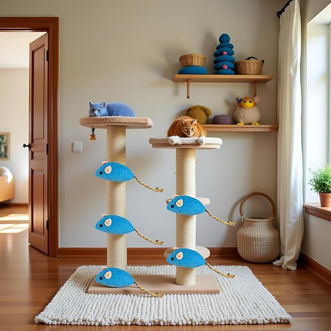 BWESOO 5Pcs Blue Catnip Toy, Catnip Toys Balls, Teaser Toy Mouse Shape Interactive Lightweight Relieve Boredom Pet Teething Toy Cat Supplies Blue Interested Catnip Toys