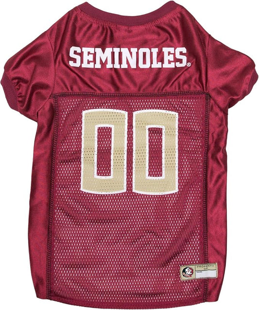 Pets First NCAA College Florida State Seminoles Mesh Jersey for DOGS & CATS, Medium. Licensed Dog Jersey with your Favorite Football/Basketball College Team