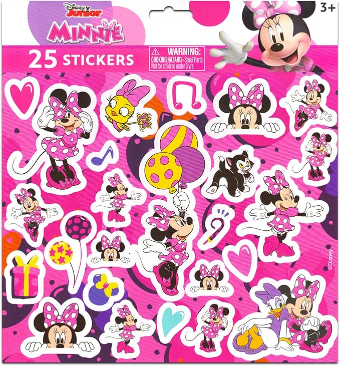 Disney Minnie Mouse Hopper Ball for Kids - Bundle with 15 Inch Minnie Bouncy Ball with Handle, Stickers, and More (Minnie Mouse Outdoor Toys)