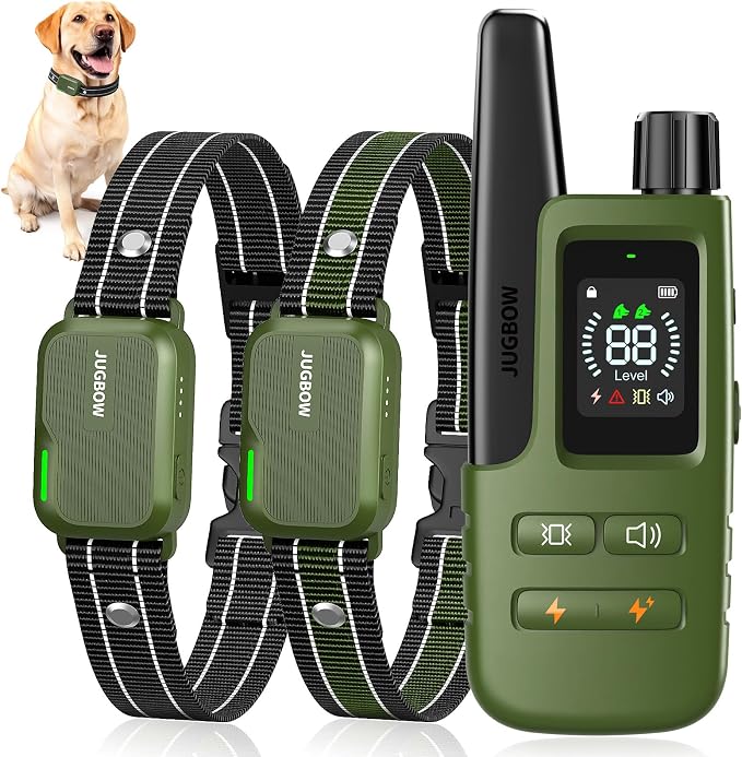 Dog Shock Collar - 4500FT Dog Training Collar with Remote, IPX8 Waterproof Electric Dog Collar with 4 Training Modes, Security Lock, Rechargeable eCollar for 10-120lbs Dogs(Light Blue 1 Pack)