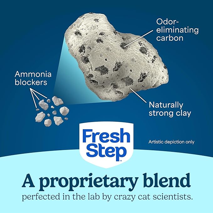 Fresh Step Clean Paws Multi Cat Clumping Litter with Febreze Freshness, 22 lb (Package May Vary)