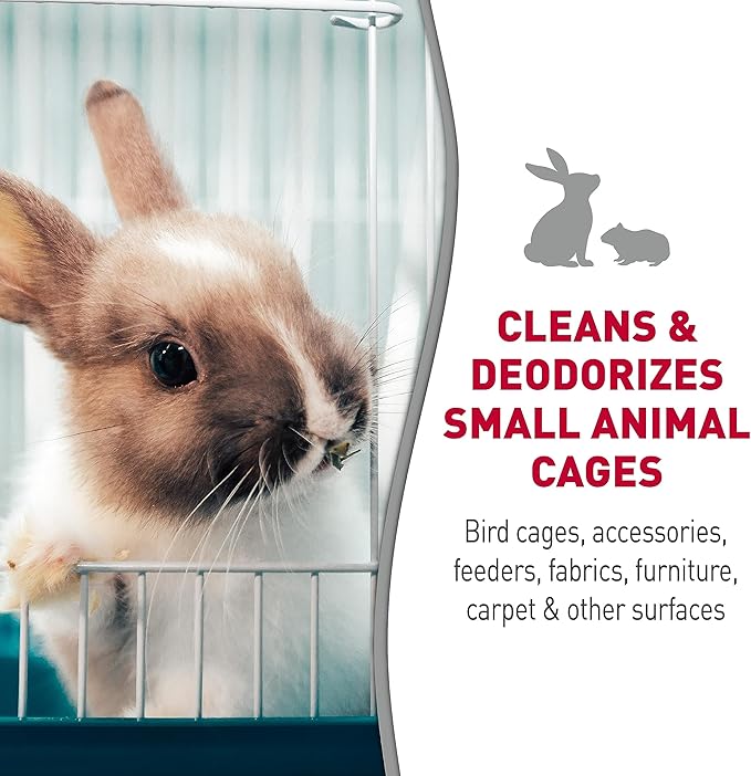 Nature's Miracle Small Animal Cage Cleaner & 30 Count Scrubbing Wipes Bundle