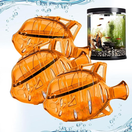 Clarence the Clarifier Fish - 3 pk, Orange - Aquarium Treatment, Clear Cloudy Fresh-Saltwater, Fish-Plant Safe, 10gal Tank Maintenance Each