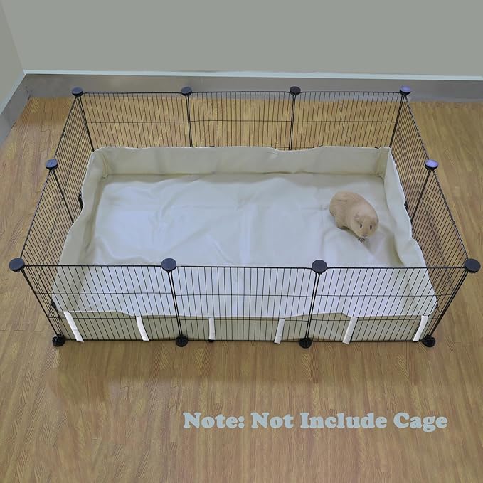 Guinea Pig Waterproof Cage Liner C&C 2x3,Guinea Pig Cage Canvas Bottom Replacement 42x28 Beige (C&C 2x3)