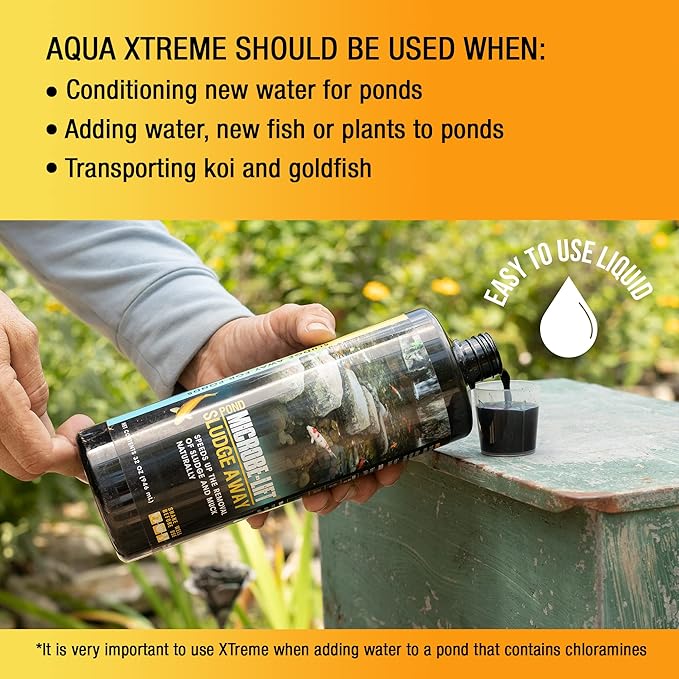 MICROBE-LIFT XTP16 Xtreme Water Conditioner Treatment for Ponds and Outdoor Water Gardens, Safe for Live Koi Fish, Plant Life, and Décor, 16 Ounces