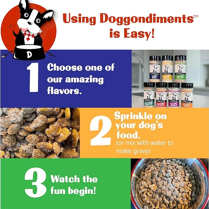 Nacho Cheesy Chip Dog Food Topper, Fun People Food Flavors, Powder, Small & Large Breeds, Made in USA