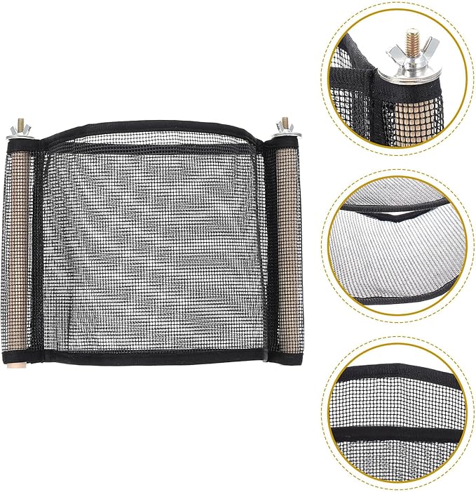 Small Pet Hammock Bed Breathable Nylon Ferret Hanging Hideout Large Size Black Mesh for Hamsters Sugar Gliders Rats Cage Accessory