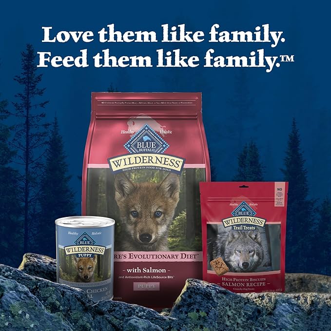Blue Buffalo Wilderness High-Protein Natural Dry Food for Puppies, Salmon Recipe, 13-lb. Bag