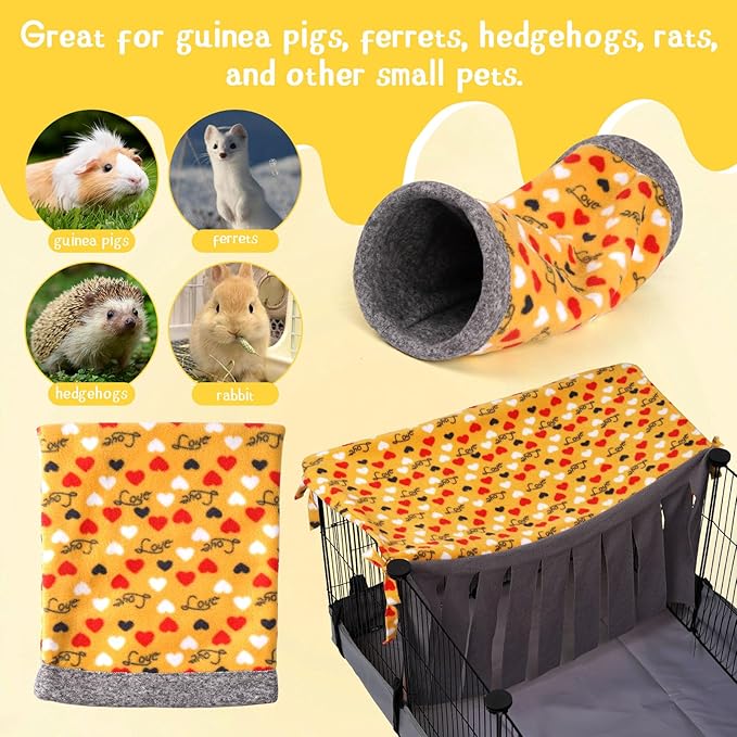 NAPLORD Guinea Pig Hideout, Guinea Pig Fleece Forest,1x2 C&C Fleece Forest for Guinea Pigs, Hedgehog, Bunny,Small Pets