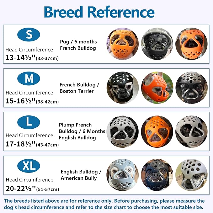 BARKLESS French Bulldog Muzzle, Soft Silicone Short Snout Dog Muzzle for Pug Boston Terriers, Brachycephalic Dog Mouth Guard to Prevent Biting, Ideal for Grooming, Allows Panting (Hot Pink, M)