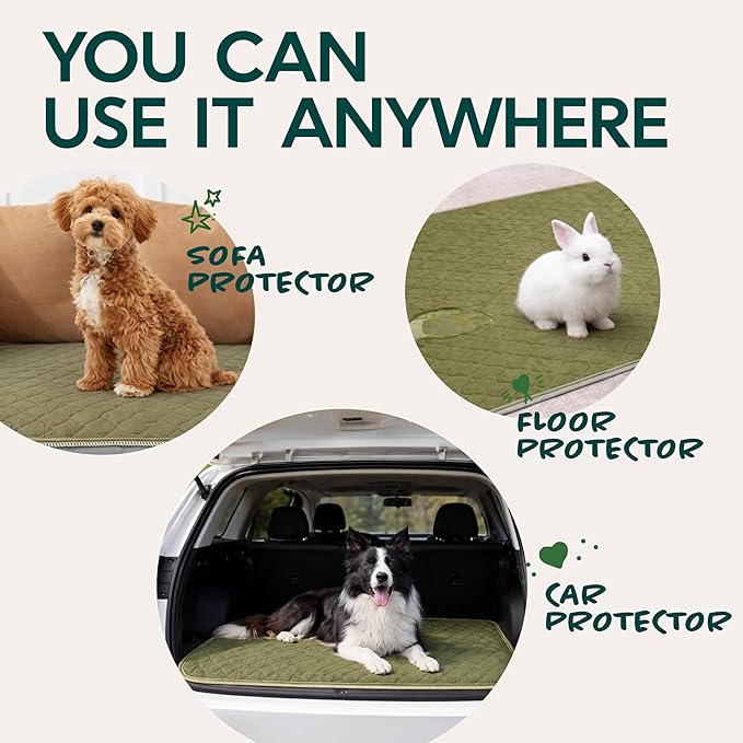 Washable Pee Pads for Dogs 23x35 – Reusable Puppy Pads for Pee Potty Training & Indoor Dog Potty – Nonslip & Large Waterproof Pet Mat, Whelping Pad