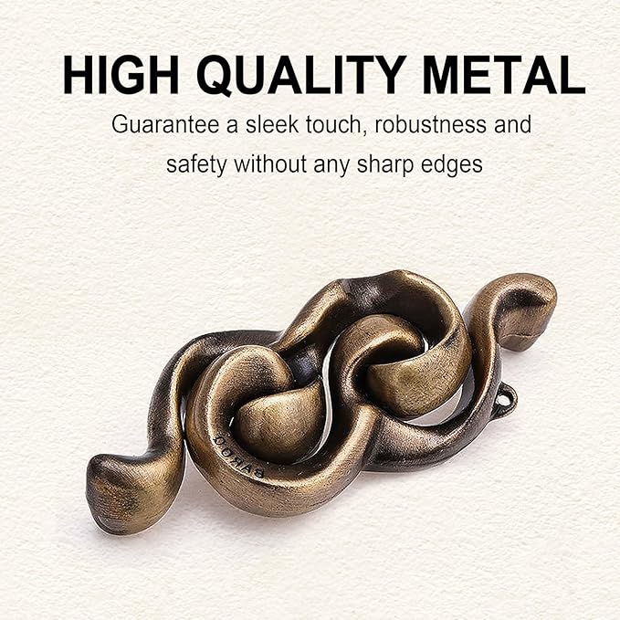 6 PCS Metal Brain Teaser Puzzles for Adults and Kids, Disentanglement Metal Logic Puzzle Set, IQ Mind Challenge Brain Games Toy Gift