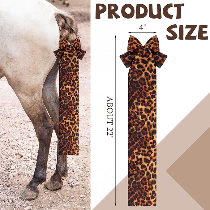 Huhumy 6 Pcs Horse Tail Bag Breathable Guard 22" Slip on Horse Care Tail Wrap 2 Strand Closure Straps Grooming Supplies to Keep from Dirt Breakage Rubbing 6 Designs(Vintage Style)
