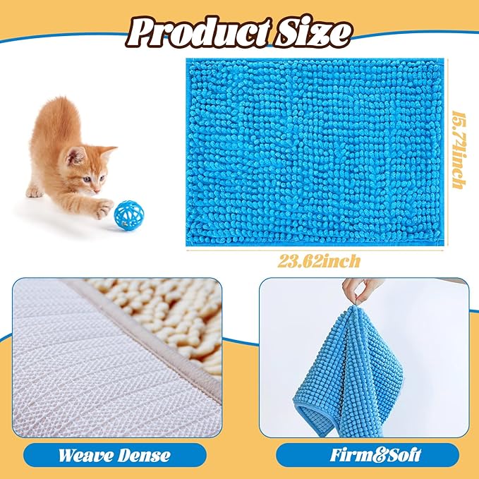 2PC Rabbit Fleece Cage Liners Soft Sleeping Bedding Mats Reusable Pee Training Pads Mat Washable for Small Animal Guinea Pig Ferret Guinea Pig Squirrel (Blue)