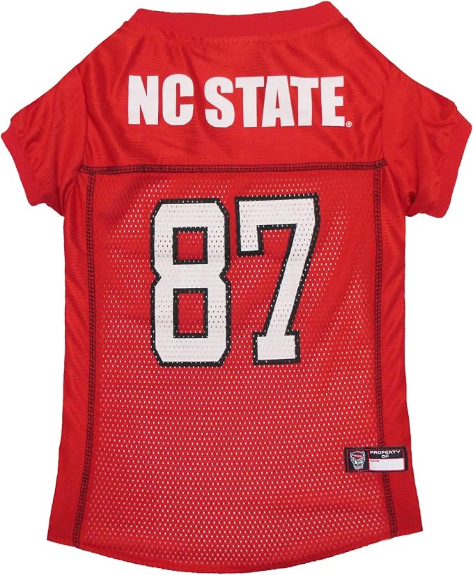 Pets First NCAA College North Carolina State Wolfpack Mesh Jersey for DOGS & CATS, Small.Licensed Dog Jersey with your Favorite Football/Basketball College Team