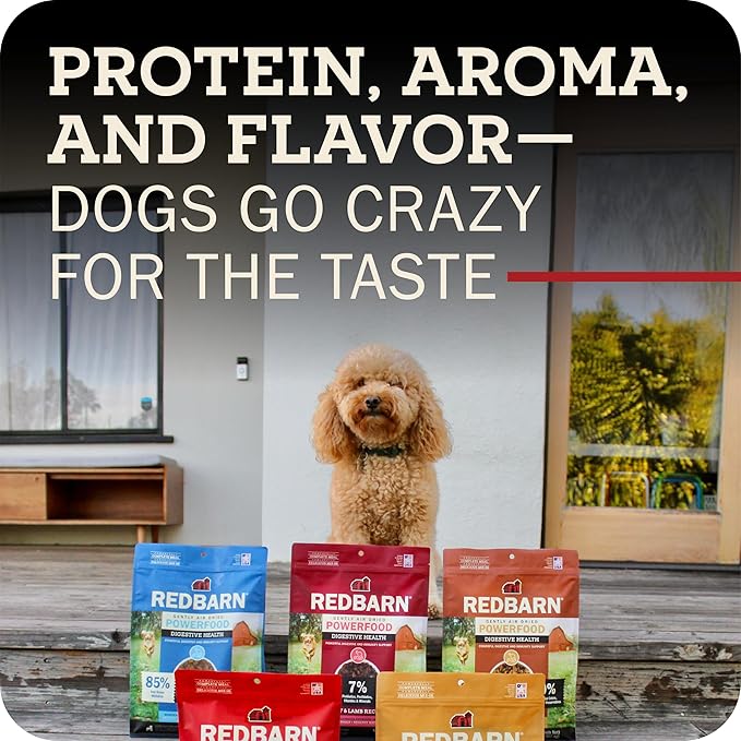 Redbarn Powerfood Air Dried Dog Food Lamb & Fish Recipe 2 lbs - High Protein Skin & Coat Support with Omega-3s Natural Premium Dry Food for Adult Dogs Made in USA