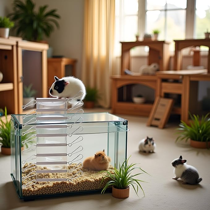 10Pcs Spring with 2 Clips, Wire Cage Clips for Small Pet Water Bottle, Rabbit, Guinea Pig, Hamster