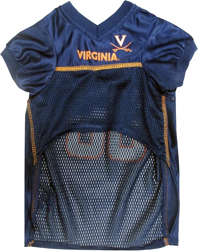 Pets First NCAA College Virginia Cavaliers Mesh Jersey for DOGS & CATS, Small.Licensed Dog Jersey with your Favorite Football/Basketball College Team