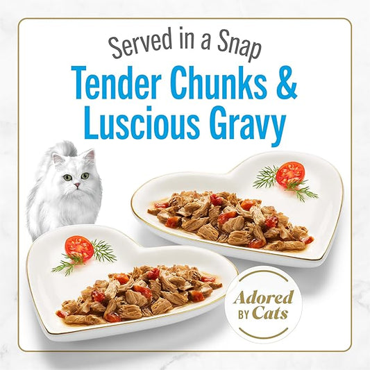Purina Fancy Feast Petites Ocean Whitefish Entree With Tomato in Gravy Gourmet Wet Cat Food - (Pack of 12) 2.8 oz. Tubs