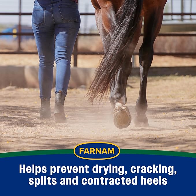 Farnam Rain Maker Triple Action Hoof Moisturizer & Conditioner, Protection Against Dry Weather, Cracks, Splits, Contracted Heels, 32 fl oz