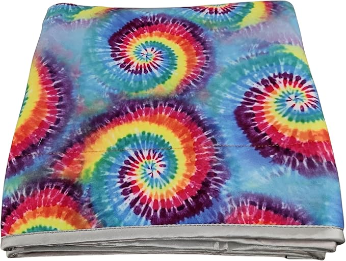 Tater Pets Guinea Pig Fleece Cage Liner - Tidy Mat - Lap Pad - Corner Pad - Absorbent - Machine Washable - for Guinea Pigs and Hedgehogs (Tie Dye, 2x4 C&C (28"x 56"))