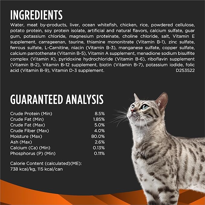 Purina Pro Plan Veterinary Diets OM Overweight Management Feline Formula Wet Cat Food With Ocean Whitefish and Chicken - (Pack of 24) 5.5 oz. Cans
