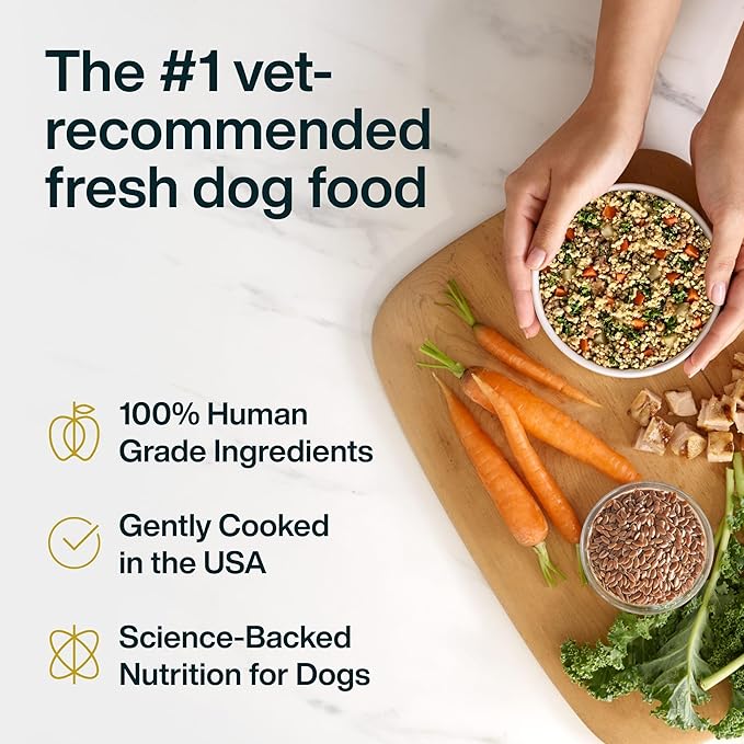 JustFoodForDogs Frozen Fresh Dog Food for Sensitive Skin Allergies, Joint Health, Complete Meal or Human Grade Dog Food Topper, Joint & Skin Support, 18 oz (Pack of 7)
