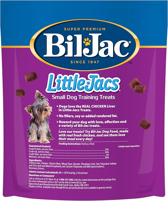 Bil-Jac Little-Jacs Small Dog Training Treats | Soft Chicken Liver Recipe | 16 oz (3-Pack)